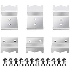 BBQ funland B5050 (Include Screws) Stainless Steel Heat Plate Brackets, Burner Hanger Brackets Replacement for Chargriller 5050 Duo, Chargriller 3001 (Set of 6)