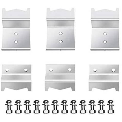 BBQ funland B5050 (Include Screws) Stainless Steel Heat Plate Brackets, Burner Hanger Brackets Replacement for Chargriller 5050 Duo, Chargriller 3001 (Set of 6)