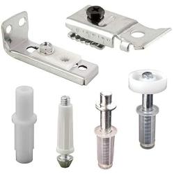 Prime-Line N 7534 Bi-Fold Door Hardware Repair Kit – Includes Top and Bottom Brackets, Top and Bottom Pivots and Guide Wheel – Door Repair Kit for 1’ to 1-3/8” Thick Doors Up To 50 Lbs.