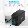 ORICO 5 Bay USB 3.0 to SATA External Hard Drive Enclosure Support 80TB, 2.5/3.5 inch HDD SSD Enclosure Built-in 150W Power/Dual Chip for Enterprise Data Storage Backup, Server Expansion (No RAID)