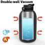 BOTTLED JOY Stainless Steel Water Bottle with Straw Lid, BPA Free 32oz/ Half Gallon/Gallon Large Water Bottle Dual Lid Vacuum Insulated BPA-Free Metal Thermos Mug for Camping Workouts and Outdoor BOTTLED JOY Stainless Steel Water Bottle with Straw Lid, BPA Free 32oz/ Half Gallon/Gallon Large Water Bottle Dual Lid Vacuum Insulated BPA-Free Metal Thermos Mug for Camping Workouts and Outdoor