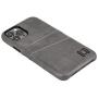 Dockem iPhone 11 Pro Wallet Case: Built-in Metal Plate for Magnetic Mounting & 2 Credit Card Holder Slots (5.8'' Exec M2, Synthetic Leather, Grey)