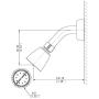 Laguna Brass 3310CP/4010CP Mobile Home Two Handle Non-Metallic 8'' Tub Shower Diverter with Shower Head/Arm/Flange Chrome Finish