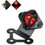 NATGIC Motorcycle Tail Light Black Metal Vintage Running Light Led Brake Tail Light License Plate Lamp for Harley Honda Yamaha Suzuki Kawasaki Custom NATGIC Motorcycle Tail Light Black Metal Vintage Running Light Led Brake Tail Light License Plate Lamp for Harley Honda Yamaha Suzuki Kawasaki Custom