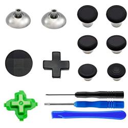 EASEGMER 11 in 1 Metal Magnetic Thumbsticks Analog Joysticks for Xbox one Controller, T8 Screwdrivers Replacement Repair Kit for Xbox One Elite 1/X/S Elite Controller (Black)