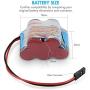 Tenergy 2 Pack 6V1600mAh NiMH Side by Side Battery Pack with Hitec Connector for RC Trucks, RC Cars, and RC Hobby Electronics