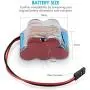 Tenergy NiMH Receiver Battery with Hitec Connector, 6V 1600mAh High Capacity Rechargeable Side by Side Hump Battery Pack for RC Cars