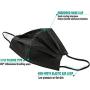 Wecolor 100 Pcs Disposable 3 Ply Earloop Face Masks, Suitable for Home, School, Office and Outdoors (Black)