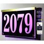 12X6.5&/12X8& Custom House Numbers Address Sign Address Plaque Lighted with LED - Laser Engraved On Acrylic Sign Aluminum Lamp Holder