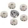 HEEPDD 5 Pcs Bobbins, Metal Sewing Machine Bobbins Embroidery Machine Accessories for Singer 221 222 301 HEEPDD 5 Pcs Bobbins, Metal Sewing Machine Bobbins Embroidery Machine Accessories for Singer 221 222 301