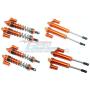 GPM for Traxxas Unlimited Desert Racer 4X4 (#85076-4) Upgrade Parts Aluminum Front+Rear L-Shape Piggy Back Damper - 8Pc Set Orange