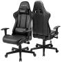 Gtracing Gaming Chair Racing Office Computer Ergonomic Video Game Chair Backrest and Seat Height Adjustable Swivel Recliner with Headrest and Lumbar Pillow Esports Chair,Black