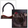 PH PandaHall 1 pc 17 Inch Braided Imitation Leather Replacement Handles Purses Straps Handbags Shoulder Bag Strap with Swivel Lobster Buckles, Black