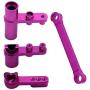 ZYCST Aluminum Metal Servo Saver Complete Set Upgrade Parts for HSP 1:10 RC Model Car 02025 02075 Steering Combination Kit(Purple)