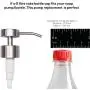 Elegant Flat Top Stainless Steel Soap and Lotion Dispenser Pumps, 2 Pieces, Replacement for Your Bottles, Includes 2 Nine Inch Tubes …