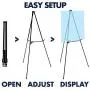 Quartet Easel, Aluminum, Lightweight, Telescoping, 66'' Max. Height, Supports 25 lbs, Black (51E) Quartet Easel, Aluminum, Lightweight, Telescoping, 66'' Max. Height, Supports 25 lbs, Black (51E)