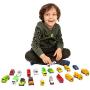 JOYIN 20 Piece Pull Back Die Cast Metal Toy Car Model Vehicle Set for Toddlers, Girls and Boys Kids Play Car Set