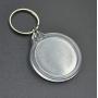 25Pcs Keychain Blanks Clear Acrylic Keychain Blanks with Metal Key Chain Ring