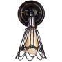 Industrial Wall Sconce, CHICLUX 2 Pack Rustic Metal Wire Cage Wall Lamp Fixture with Dimmable On/Off Switch for Bedroom Farmhouse Barn Porch, Oil Rubbed Bronze Finish