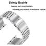 LDFAS Compatible for Apple Watch Band 44mm 42mm, Sport Stainless Steel Metal Strap with Safety Buckle for iWatch Bands Compatible for Apple Watch SE, Apple Watch Series 6/5/4/3 Smartwatch, Silver