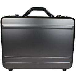 World Traveler European-Style Gun Metal Aluminum Laptop Attache Case, Silver, One Size