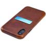 Dockem iPhone XR Virtuosa M1 Wallet Case: Built-in Metal Plate for Magnetic Mounting with Top Grain Genuine Leather: M-Series [Brown]