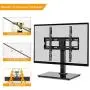 Universal TV Stand Tabletop Base with Swivel Mount for 27 32 37 40 42 46 50 55 inch LCD LED Plasma Flat Screens, Height Adjustable TV Base Replacement,Tempered Glass Base,Holds up to 88lbs Universal TV Stand Tabletop Base with Swivel Mount for 27 32 37 40 42 46 50 55 inch LCD LED Plasma Flat Screens, Height Adjustable TV Base Replacement,Tempered Glass Base,Holds up to 88lbs