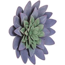 Everydecor Blue Succulent Metal Wall Decor