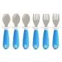 Munchkin 6 Count Raise Toddler Forks and Spoons, Blue, 12+ Munchkin 6 Count Raise Toddler Forks and Spoons, Blue, 12+