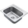Kraus KTM25 25 inch Topmount Single Bowl 18 gauge Stainless Steel Kitchen Sink