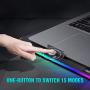havit RGB Laptop Cooling Pad for 15.6-17 Inch Laptop with 3 Quiet Fans and Touch Control, Pure Metal Panel Portable Cooler (Black+Blue)