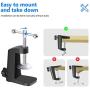 Neewer Heavy-duty Metal Table Mounting Clamp for Microphone Suspension Boom Scissor Arm Stand Holder with an Adjustable Positioning Screw, Fits up to 1.77Inches/ 4.5Centimeter Desktop Thickness-Black