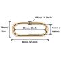 BIKICOCO 2 Metal Oval Ring Buckle Loops Non Welded for Leather Purse Bags Handbag Straps, Light Gold - Pack of 6