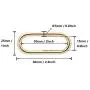 BIKICOCO 2 Metal Oval Ring Buckle Loops Non Welded for Leather Purse Bags Handbag Straps, Light Gold - Pack of 6