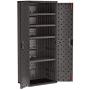 Suncast Commercial 19 Cubic Ft. Heavy-Duty Resin Cabinet with 4 Shelves, Black