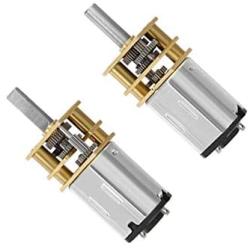 QMseller 2pcs Micro Speed Reduction Motor DC 3V 15RPM with Full Metal Gearbox 0.15A Electric Gear Box Motor with 2 Terminals for DIY RC Toys