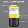 Amoysanli Metal AirPods Case Compatible AirPods 1&2 Charging Cover Case Dual Layer AirPods Cover Skin with Keychain (Not for Wireless Charging Case) (Black)
