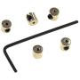 Locking Pin Backs (72) Bulk Metal Pin Keepers Bundled with Storage Case Hickoryville (White)