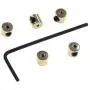 Locking Pin Backs (72) Bulk Metal Pin Keepers Bundled with Storage Case Hickoryville (White)