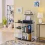 Mr IRONSTONE Kitchen Bakers Rack Utility Storage Shelf 35.5'' Microwave Stand 3-Tier+4-Tier Shelf for Spice Rack Organizer Workstation(Dark Brown) Mr IRONSTONE Kitchen Bakers Rack Utility Storage Shelf 35.5'' Microwave Stand 3-Tier+4-Tier Shelf for Spice Rack Organizer Workstation(Dark Brown)