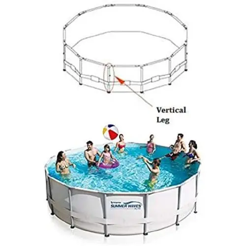 Summer Waves Elite Vertical Leg for 14 X 42'', 15 X 42'', 16 X 42'' Metal Frame Round Pools Summer Waves Elite Vertical Leg for 14 X 42'', 15 X 42'', 16 X 42'' Metal Frame Round Pools