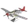 Metal Earth Fascinations ICONX Tuskegee Airmen P-51D Mustang Red Tail 3D Metal Model Kit