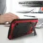 WintMing Compatible with Google Pixel 4XL Aluminium Metal Case Dropproof Shockproof Dustproof Cover Built-in Screen Protector Military Grade Defender Case with Kickstand (Red, 4XL)