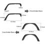 Hooke Road Wrangler TJ Steel Fender Flares Front & Rear Mud Guards Compatible with Jeep Wrangler TJ 1997-2006 - Set