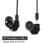 RevoNext QT2 in Ear Monitor Headphones, Triple Driver 2DD+1BA Balanced Armature with Dynamic Metal Shell Noise-Isolating Deep Bass Wired Earbuds with Detachable Cables (Black mic)