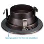 TORCHSTAR 12-Pack 4 Inch Recessed Can Light Trim, Oil Rubbed Bronze Metal Step Baffle Trim, for PAR20, R20, BR20 Light Bulbs, for 4” Recessed Cans, Halo/Juno Remodel Recessed Housing