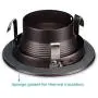 TORCHSTAR 4 Inch Recessed Can Light Trim, Oil Rubbed Bronze Metal Step Baffle Trim, for PAR20, R20, BR20 Light Bulbs, for 4” Recessed Cans, Halo/Juno Remodel Recessed Housing, Pack of 6