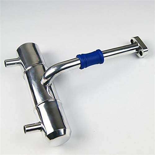 DAPENGNIAO Metal Twin Tuned Exhaust Pipe Suitable for HPI 5B 5T 5SC KM Rovan Buggy RC Truck Parts Accessories Accessories (Color : Silver)