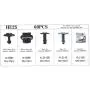ANTS PART 60Pcs Engine Undertray Cover Clips Bottom Metal Screw Bolt Kit for Audi VW ANTS PART 60Pcs Engine Undertray Cover Clips Bottom Metal Screw Bolt Kit for Audi VW