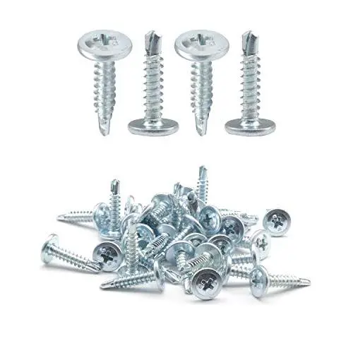 IMScrews 50pcs #8 x 3/4'' Self Drilling Truss Head Screws Standard Thread Wood Work MDF Zinc IMScrews 50pcs #8 x 3/4'' Self Drilling Truss Head Screws Standard Thread Wood Work MDF Zinc